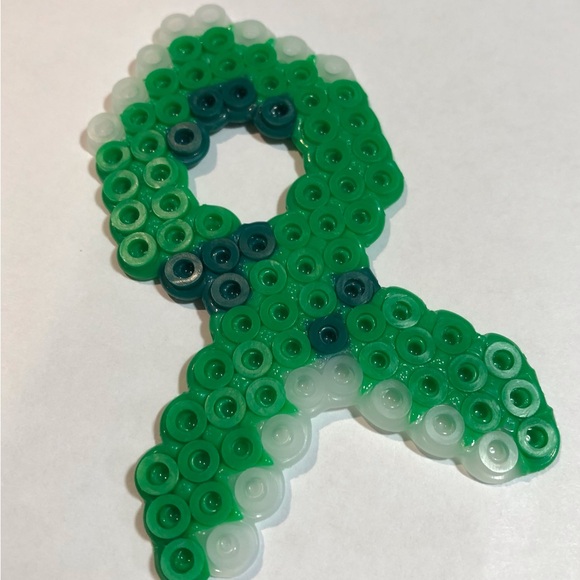 Handcrafted Magnet Teal/White Awareness Ribbon - Picture 5 of 9